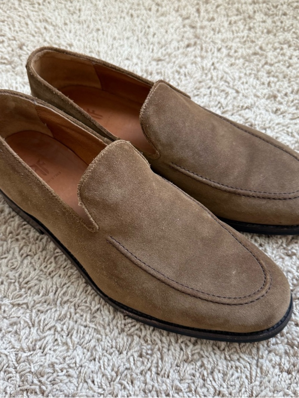 Frye Men's Suede Slip-On Loafers in Brown